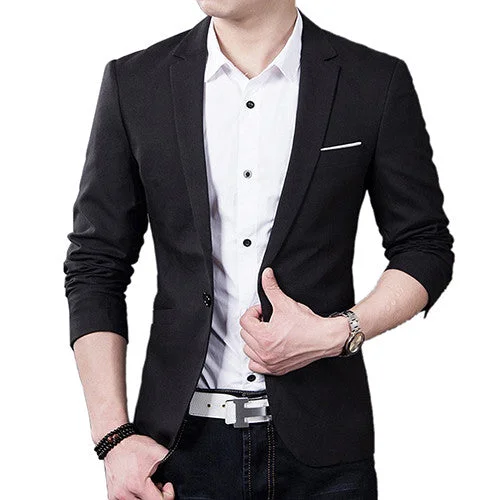 Step Collar Blazer Youthful Men's Pop