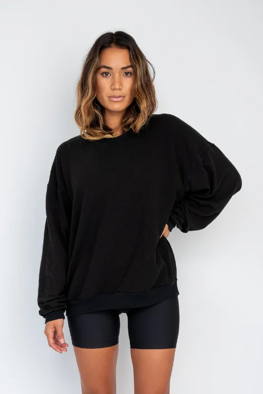 CLOUDLUX Chris Crewneck - Black Confident Men's Power