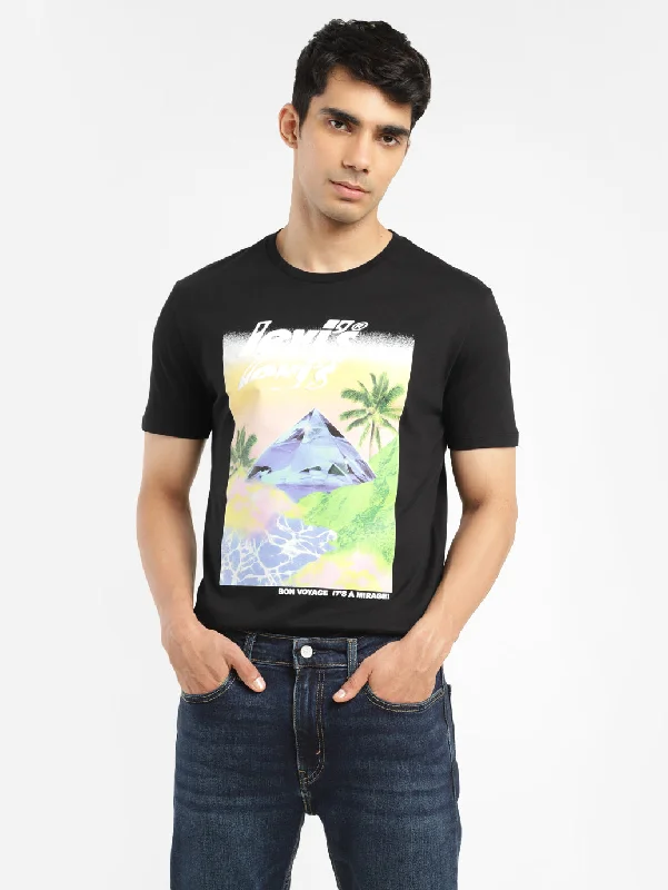 Men's Graphic Slim Fit T-shirt Casual Men's Short