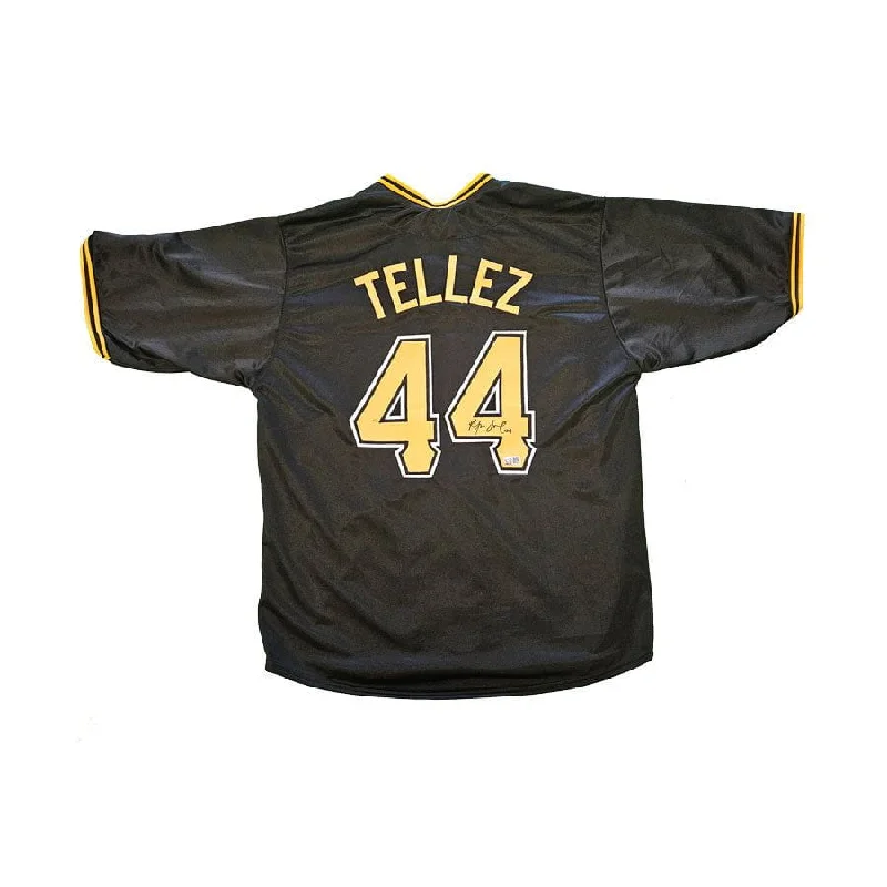 Rowdy Tellez Signed Custom Black Baseball Jersey Refined Men's European