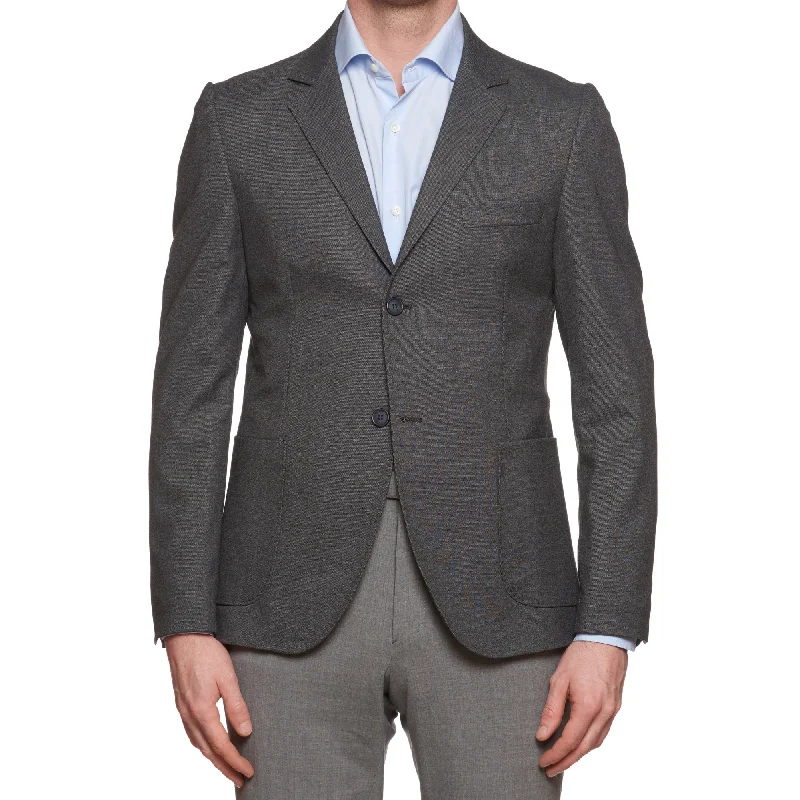 VINCENZO PALUMBO Napoli Gray Wool Sport Coat Jacket EU 46 NEW US 36 Slim Fit Relaxed Men's Beach