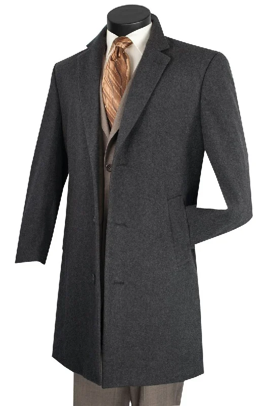 Milano Collection - Wool 3 Buttons Top Coat 38 inches Length Vacation