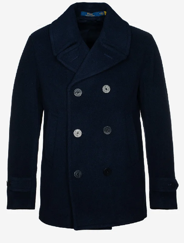 Single Breasted Peacock Navy Traditional Men's Country