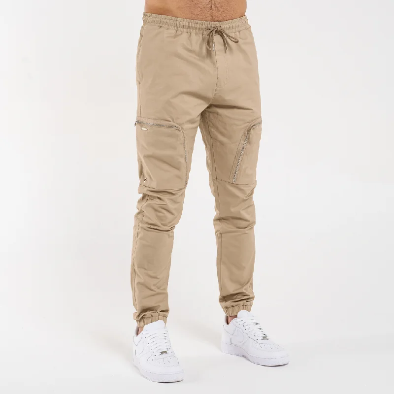 Pedri Cargo Pant - Sand Sleek Men's Contemporary 