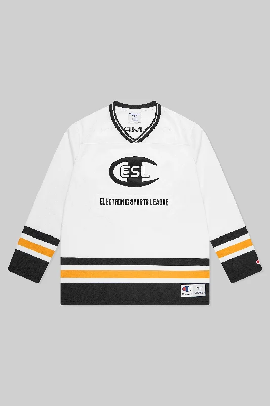 ESL x Champion Patch Hockey Jersey White Gym