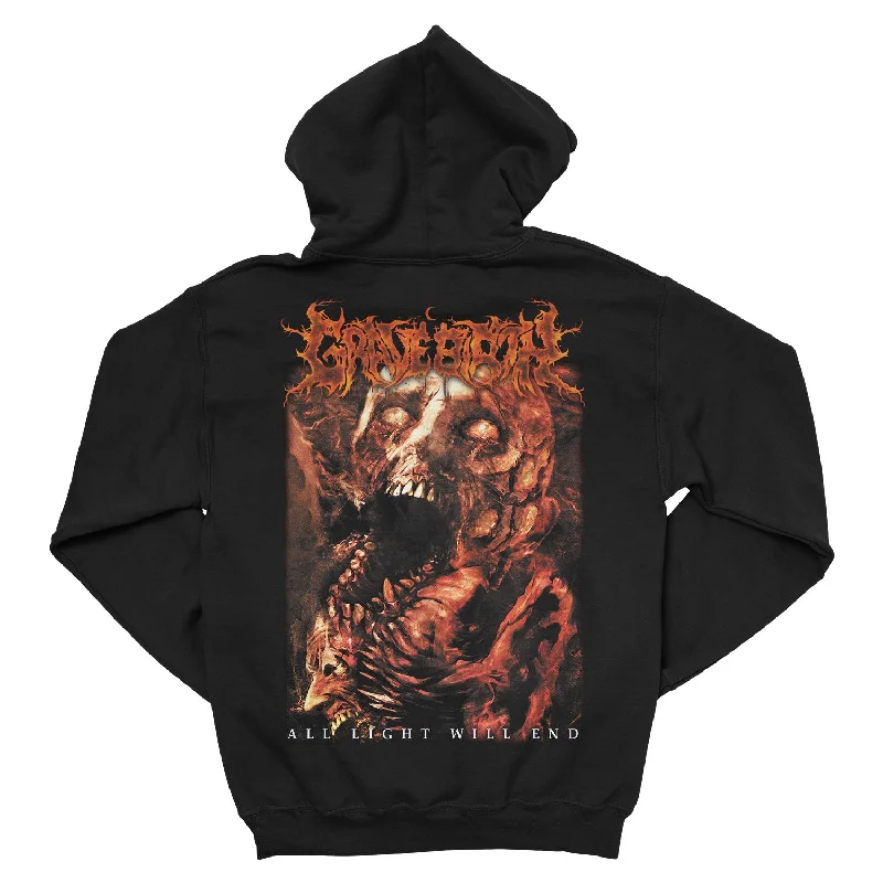 Gravebirth "All Light Will End" Zip Hoodie Stylish Men's Neon