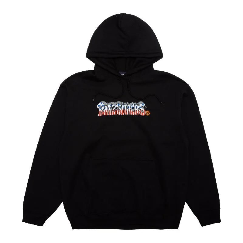 Quartersnacks x Rat Ratz Script Hooded Sweatshirt Black Traditional Men's Country