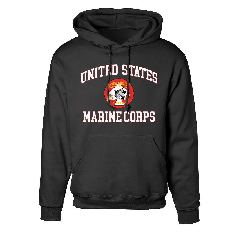 2nd Tank Battalion USMC Hoodie Sleek Men's Metallic