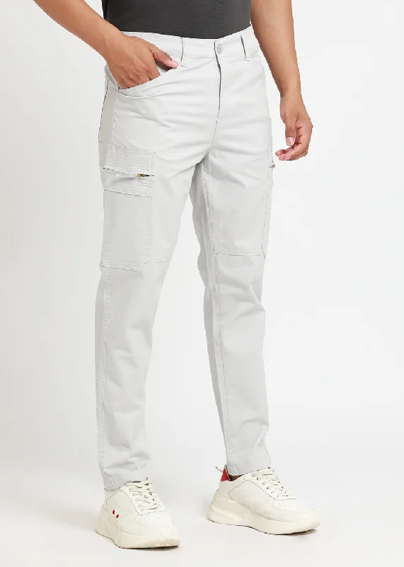 Shale Grey Zip Cargo Pants Confident Men's Power