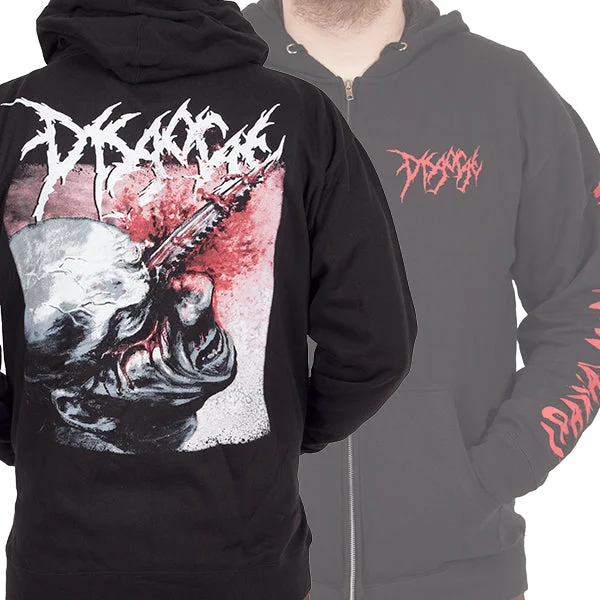 Disgorge "Cranial Impalement" Zip Hoodie Cclassic Men's Tweed