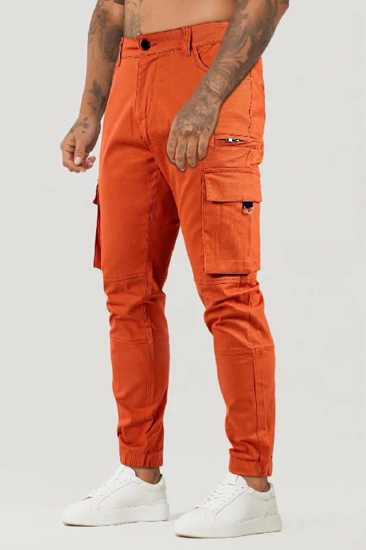 Men's Orange Cargo Pant Tough Men's Tactical