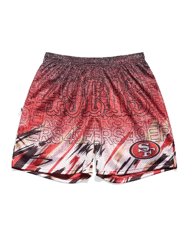 San Francisco 49ers Sketch Retro Shorts Sporty Men's Athleisure 