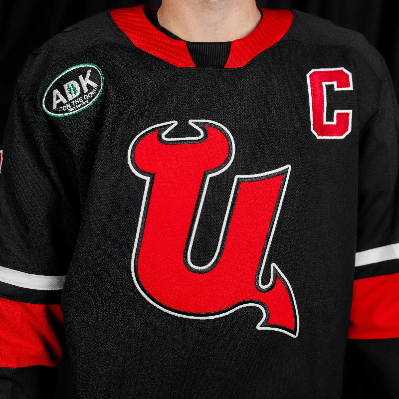 Utica Comets Black U Replica Jersey (Youth) 24-25 Tailored