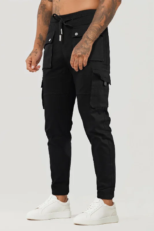 Men's Black Cargo Pant Tailored