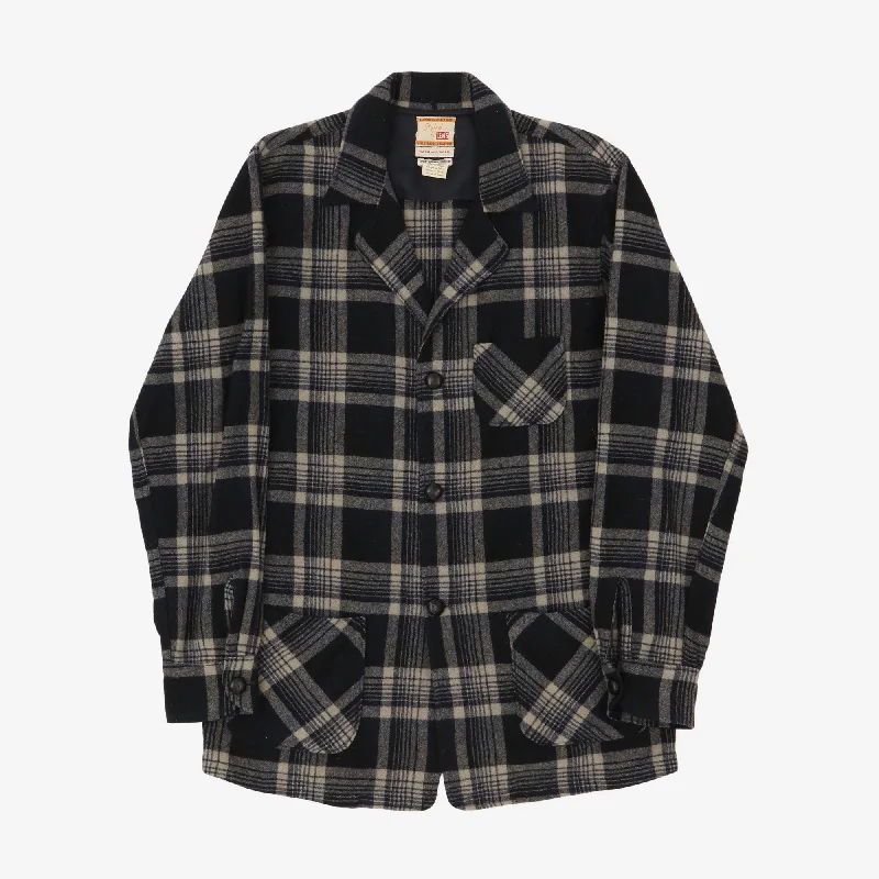 Wool Flannel Jacket Modern Men's Geometric