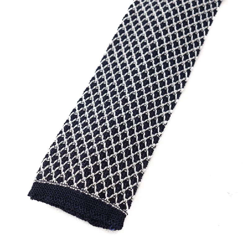 Roda Lattice Check Knit Cotton Tie Hip Men's Urban