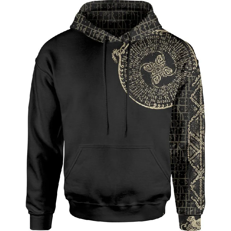 Runes of Thor Zip Hoodie - Stone Edition Sporty Men's Athleisure 