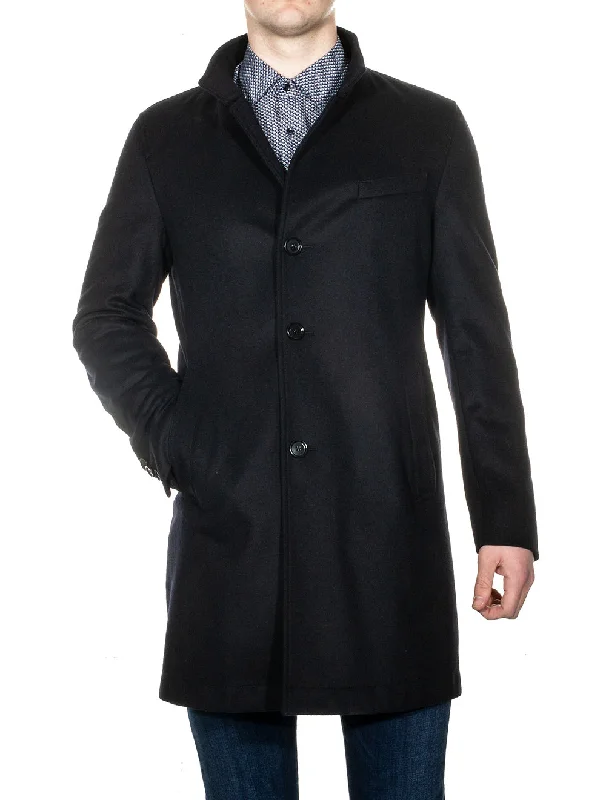 Shanty1 Wool & Cashmere Coat Navy Elegant Men's Cashmere