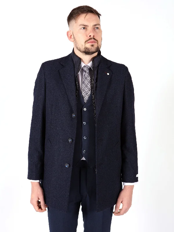 Textured Overcoat Classic Men's Pin