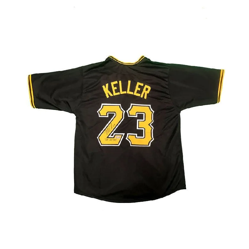 Mitch Keller Signed Custom Black Baseball Jersey with "23 All Star" Unique Men's Upcycled