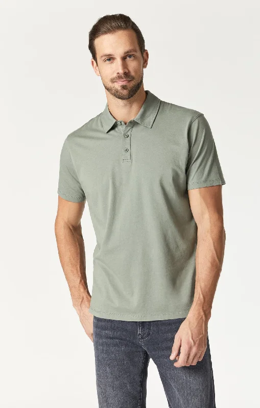 BASIC POLO SHIRT IN AGAVE GREEN Unique Men's Patch