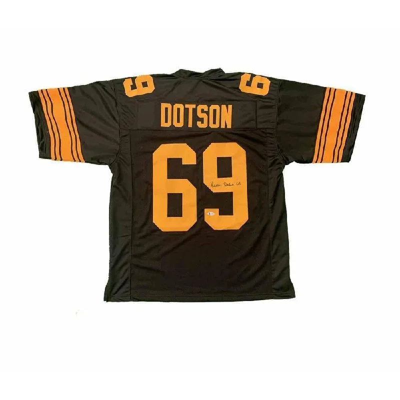 Kevin Dotson Signed Custom Alternate Jersey Edgy Men's Punk