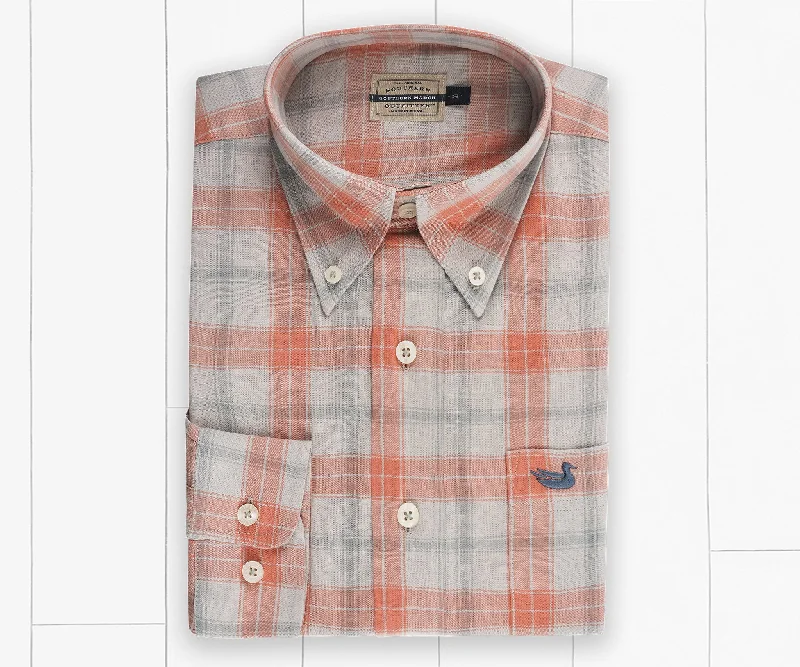 Williamson Relaxed Washed Plaid Dress Shirt Sophisticated Men's French