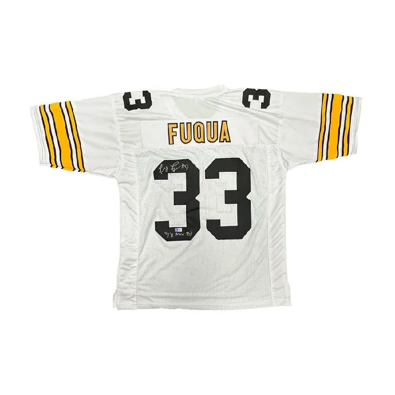 Frenchy Fuqua Signed White Custom Jersey with I'll Never Tell Athletic Men's Compression