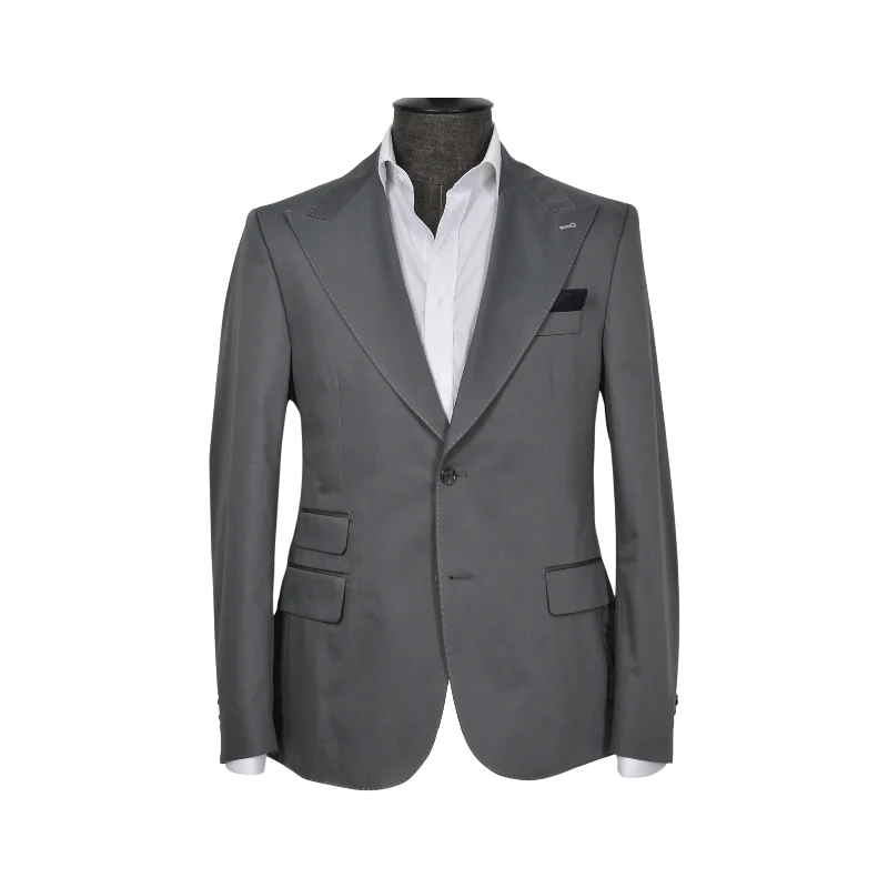 SHARKSKIN GREY IN COTTON Sleek Men's Contemporary 