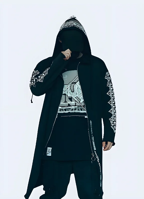 Cyber Hoodie Edgy Men's Punk