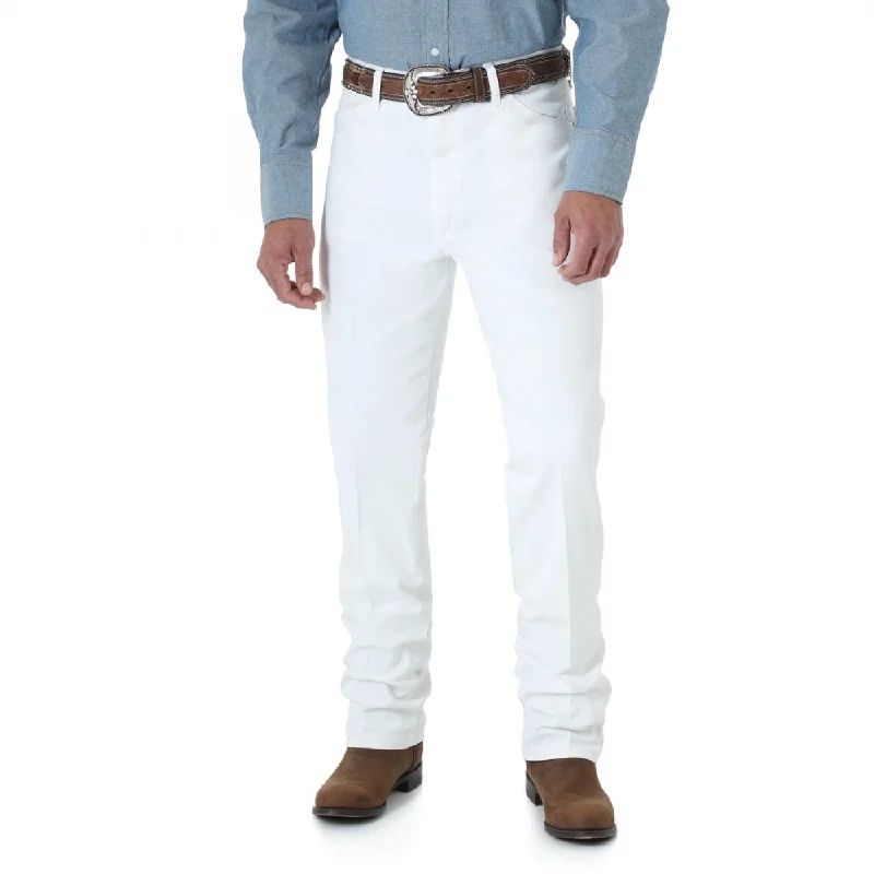 Wrangler Mens White Cowboy Cut Jeans - 0936WHI Laid