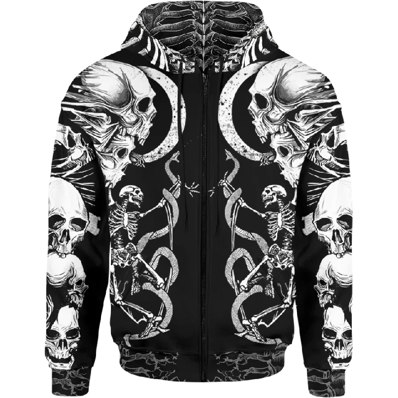 Necromancer Zip Hoodie Youthful Men's Pop