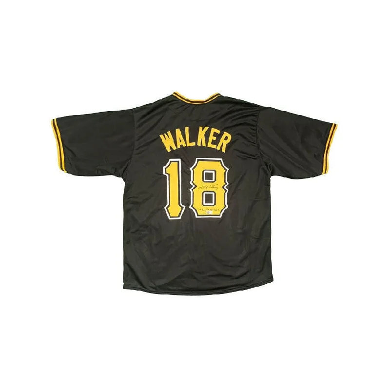 Neil Walker Signed Black Baseball Jersey with "14 Silver Slugger" Earthy Men's Hemp