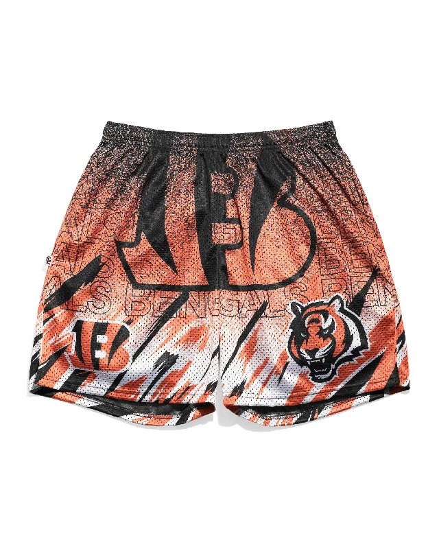 Cincinnati Bengals Sketch Retro Shorts Elegant Men's Cashmere