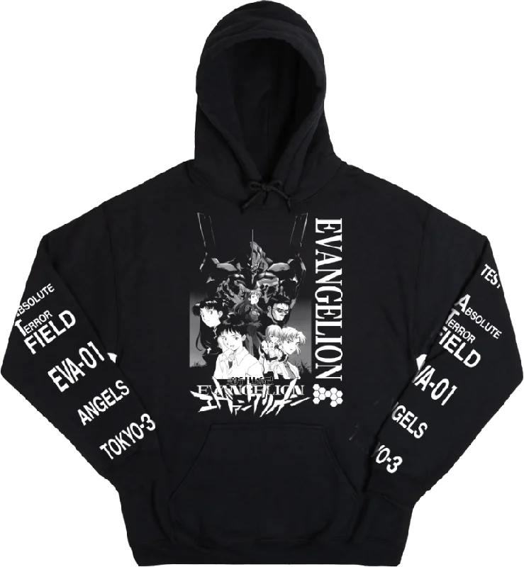 Poster Black and White Hoodie Sophisticated Men's 