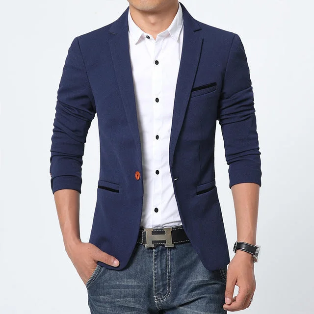 Business Casual Blazer Refined Men's European