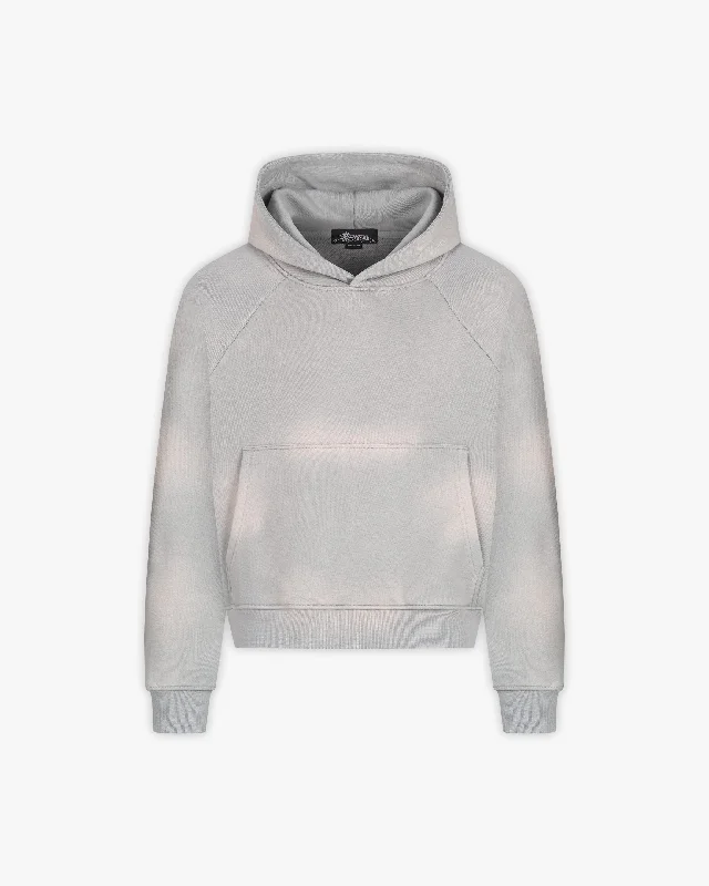 FADED WASH HOODIE GREY Laid