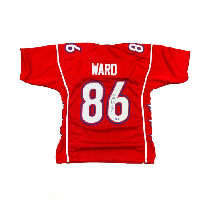 Hines Ward Signed Custom Red Pro Bowl Jersey Elegant Men's Formal 