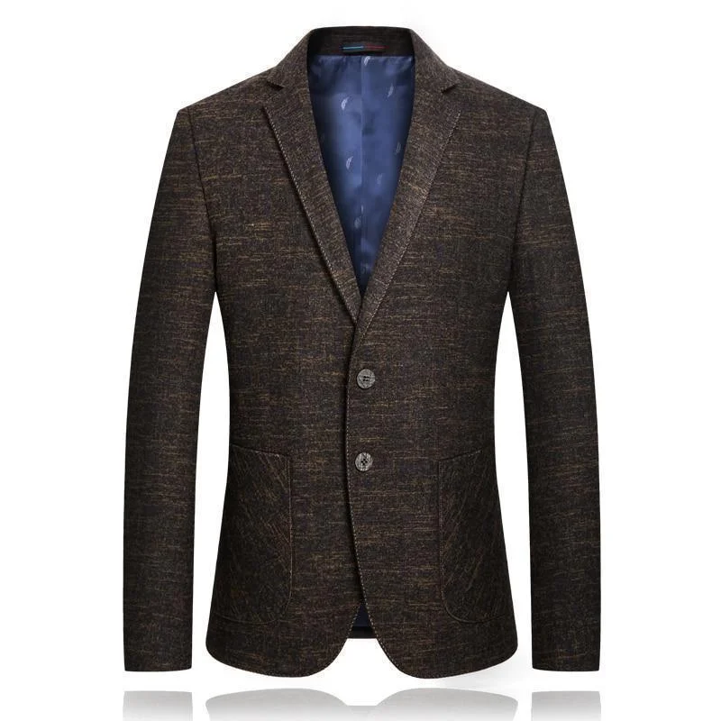 Men Blazer - Marl Vintage Blazer Casual Men's Japanese 