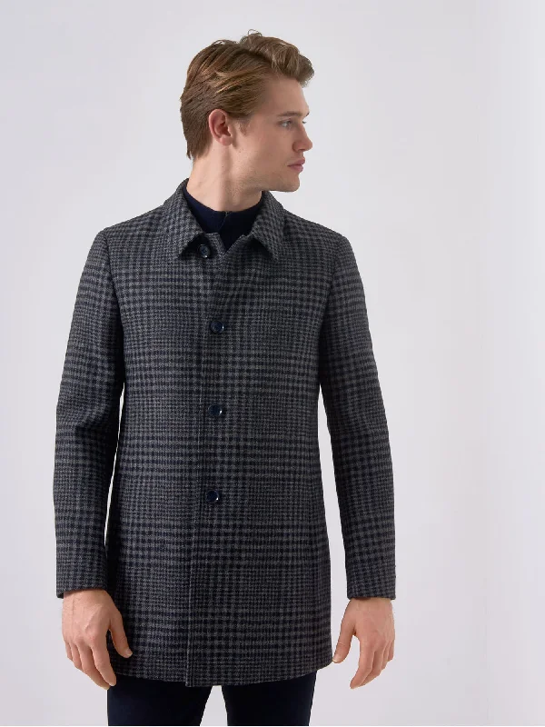 Remus - Rowan Grey Checked Coat Artistic Men's Hand