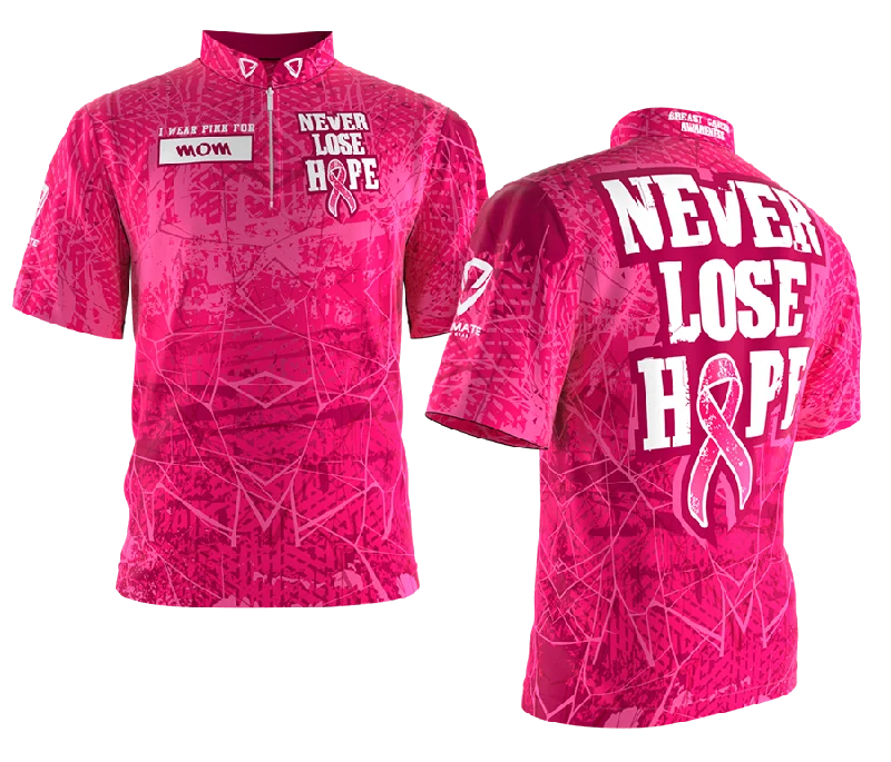 Never Lose Hope - Breast Cancer Awareness Trendy Men's Oversized