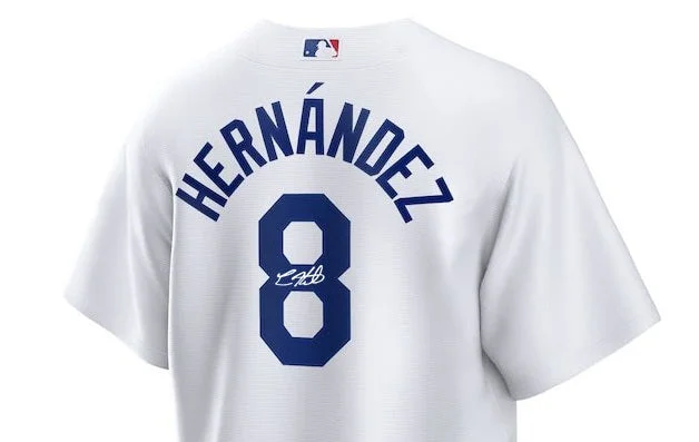 Kiké Hernandez Autographed Dodgers Replica Jersey Sharp Men's Italian