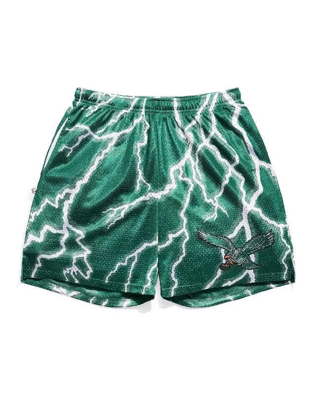 Philadelphia Eagles Kelly Green Lightning Retro Shorts Sharp Men's Italian