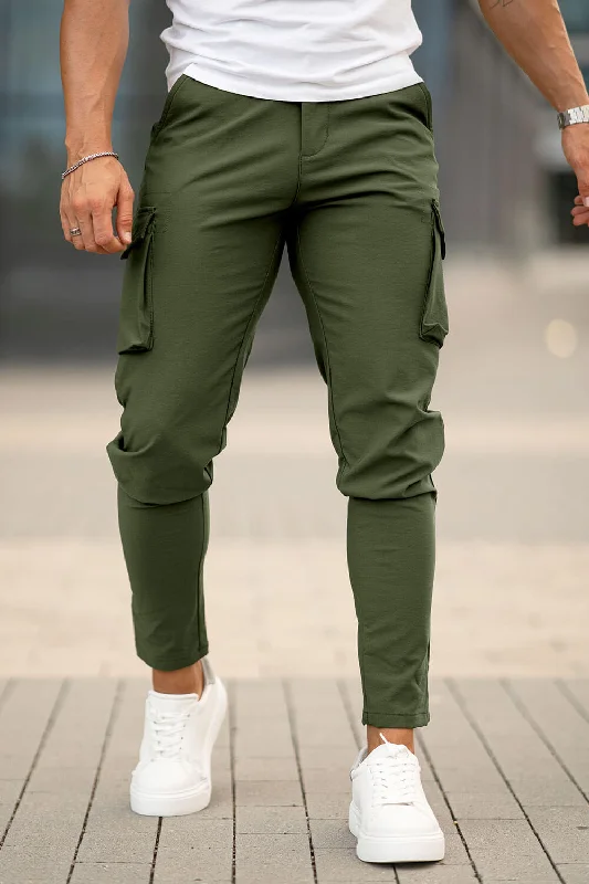 Men Casual Cargo Pant - Green Bold Men's Statement