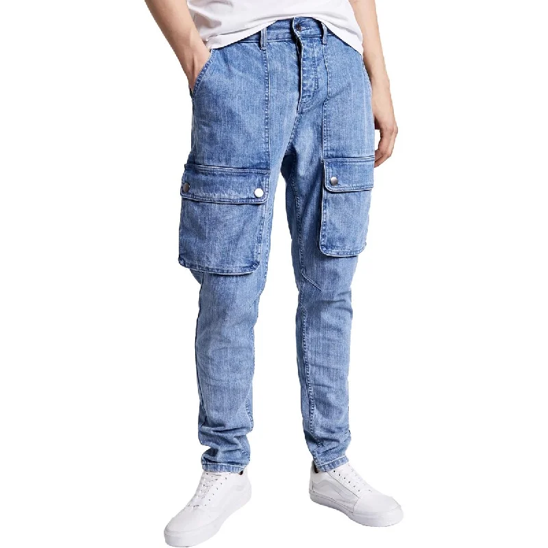 Sun + Stone Mens Relaxed Tapered Cargo Jeans Bold Men's Animal