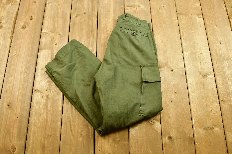 Vintage 1982 German Military Cargo Pocket Pants Size 74 x 85 Artistic Men's Avant