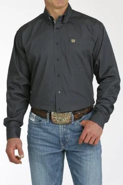 Cinch Men's Solid Charcoal Shirt Vacation