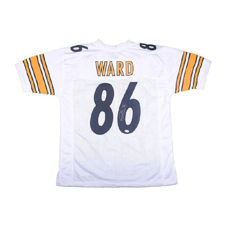 Hines Ward Signed White Custom Jersey Monochromatic All