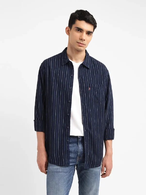 Men's Striped Slim Fit Shirt Dynamic Men's Glow