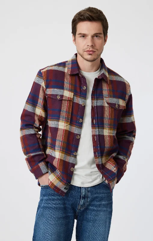 DOUBLE POCKET CHECK SHIRT IN PAPRIKA CHECK Sporty Men's Tennis